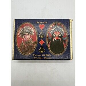 Vintage Chinese Opera Souvenir Playing Cards Double Deck Sleeve